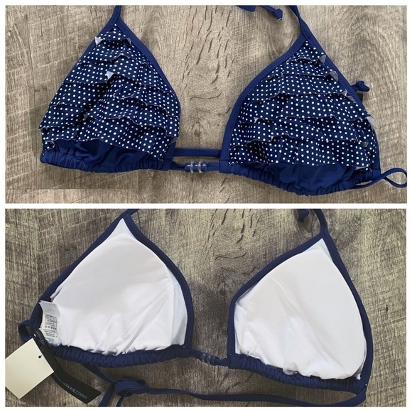 2/$25‼️NWT Marie Meili Polka Dot Bikini Top - Picture 1 of 6